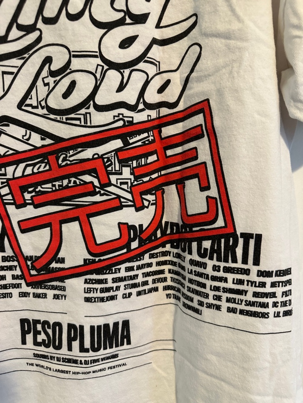 Zushi 2025 Peso Pluma Hip Hop Rolling Loud x Zushi Tour Graphic Tshirt XL - Picture 4 of 7